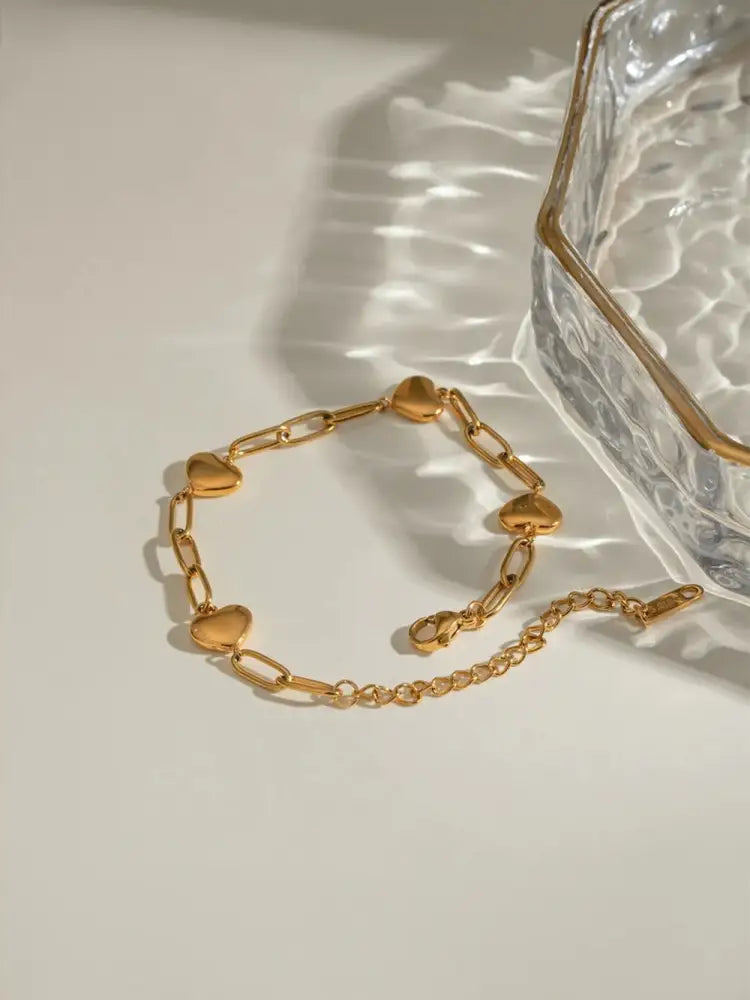 Gold-Spliced Titanium Steel Bracelet – Niche Streetwear Accessory | same ANTHEM. - Gold / One Size