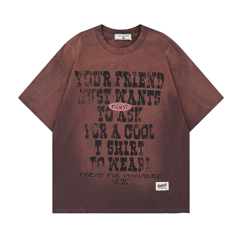 Gradient Couple Tee Men – Soulmate Streetwear | same ANTHEM. - AS0562-Brown / S