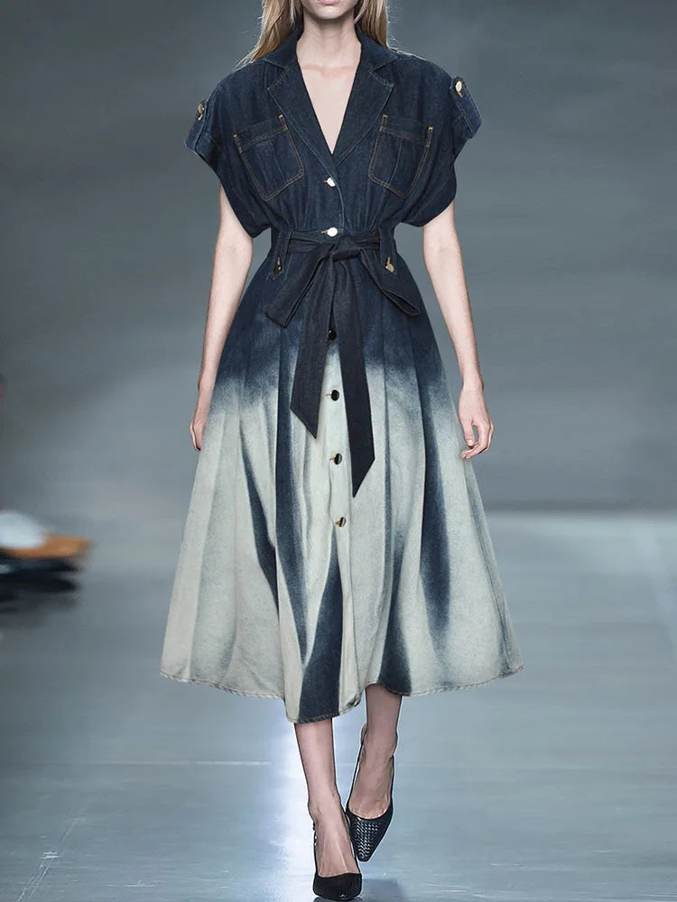 Gradient Denim Dress | same ANTHEM.