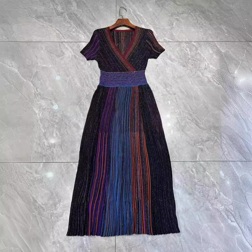 Gradient Pleated Long Dress | same ANTHEM.