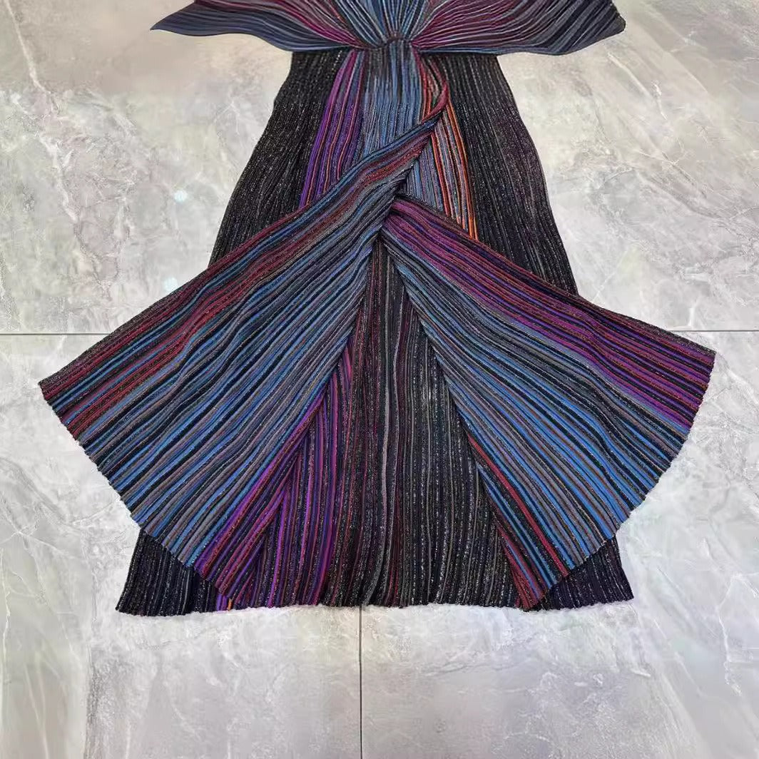 Gradient Pleated Long Dress | same ANTHEM.