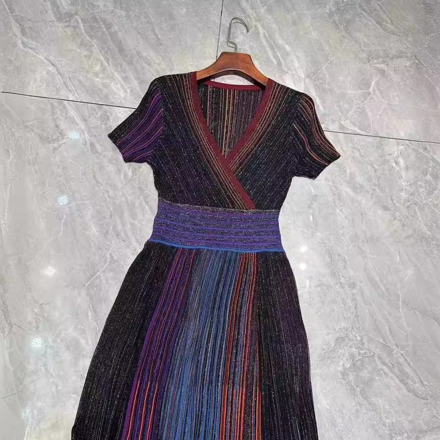 Gradient Pleated Long Dress | same ANTHEM.