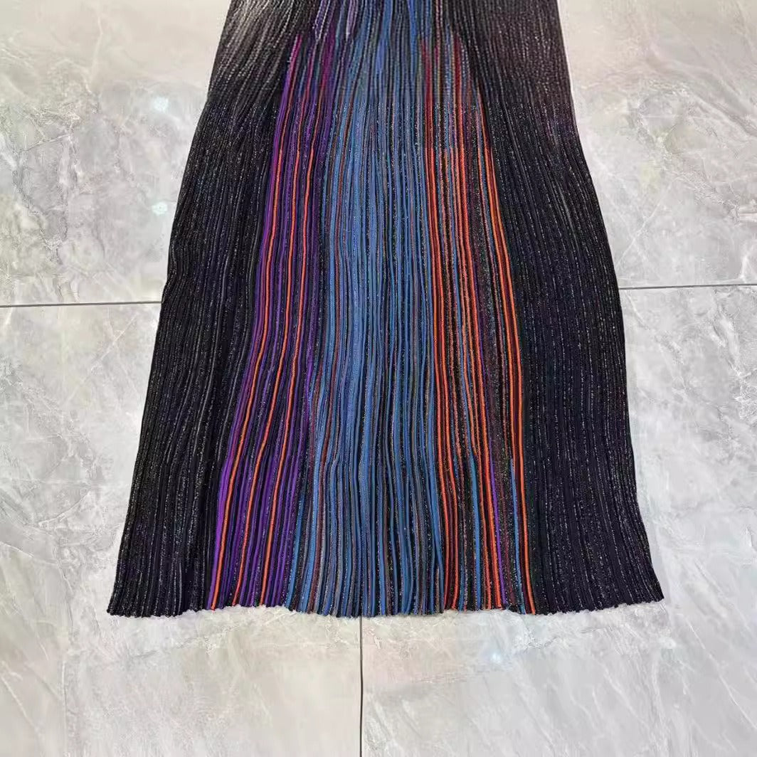 Gradient Pleated Long Dress | same ANTHEM.