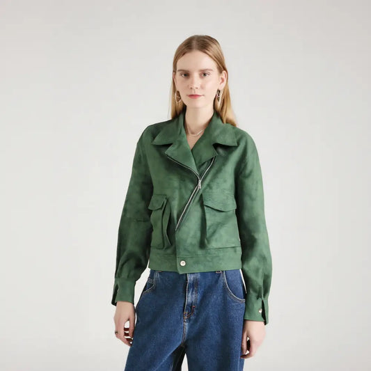 Green Vintage PU Leather Jacket – same ANTHEM | Soulmate Streetwear
