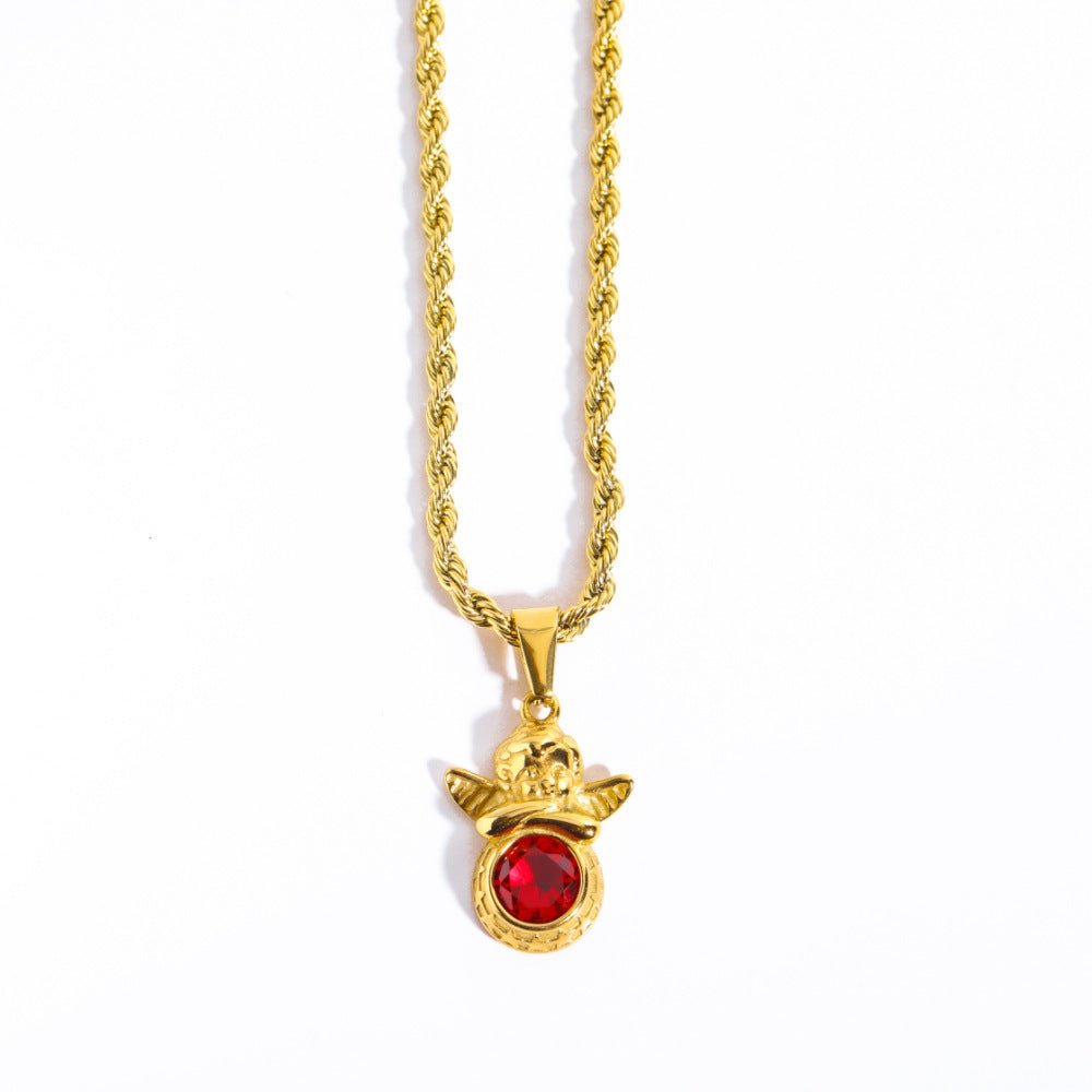 Guardian Angel Necklace | Boho Chic Lovers Pendant | same ANTHEM - 7month Red