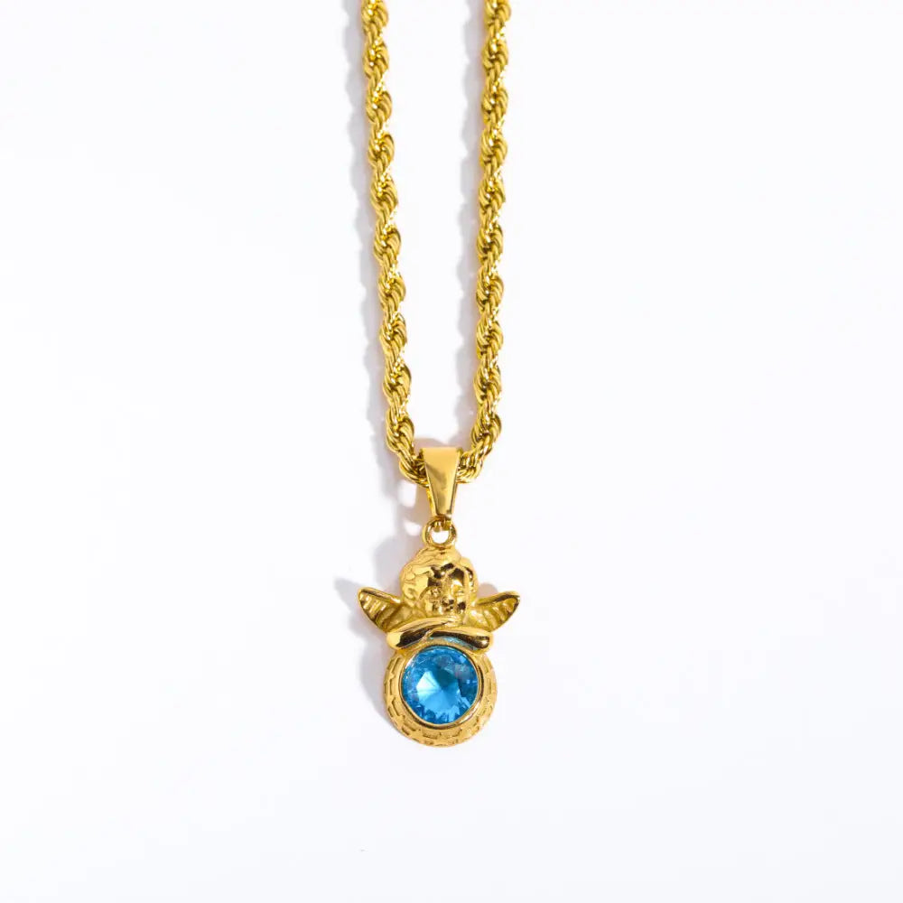 Guardian Angel Necklace | Boho Chic Lovers Pendant | same ANTHEM - Blue In December