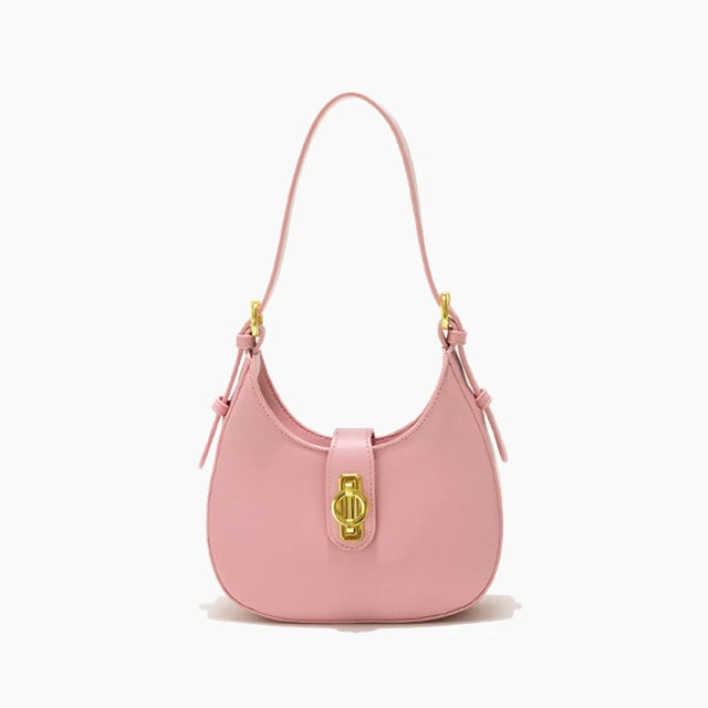 Half Moon PU Leather Shoulder Bag – Soulmate Streetwear | same ANTHEM - Pink