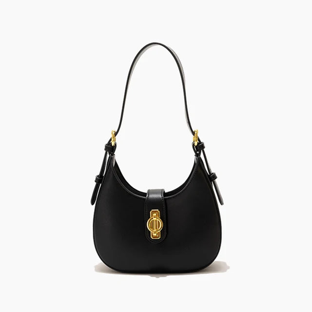 Half Moon PU Leather Shoulder Bag – Soulmate Streetwear | same ANTHEM - Black
