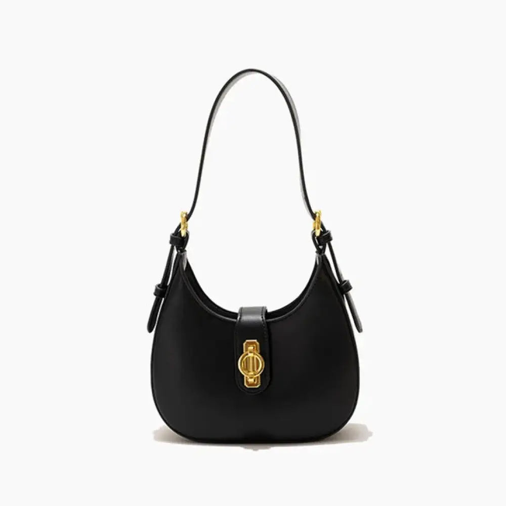Half Moon PU Leather Shoulder Bag – Soulmate Streetwear | same ANTHEM - Black