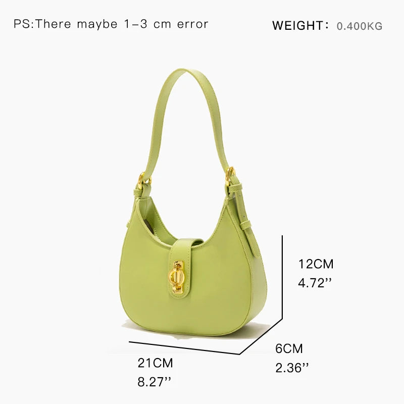 Half Moon PU Leather Shoulder Bag – Soulmate Streetwear | same ANTHEM