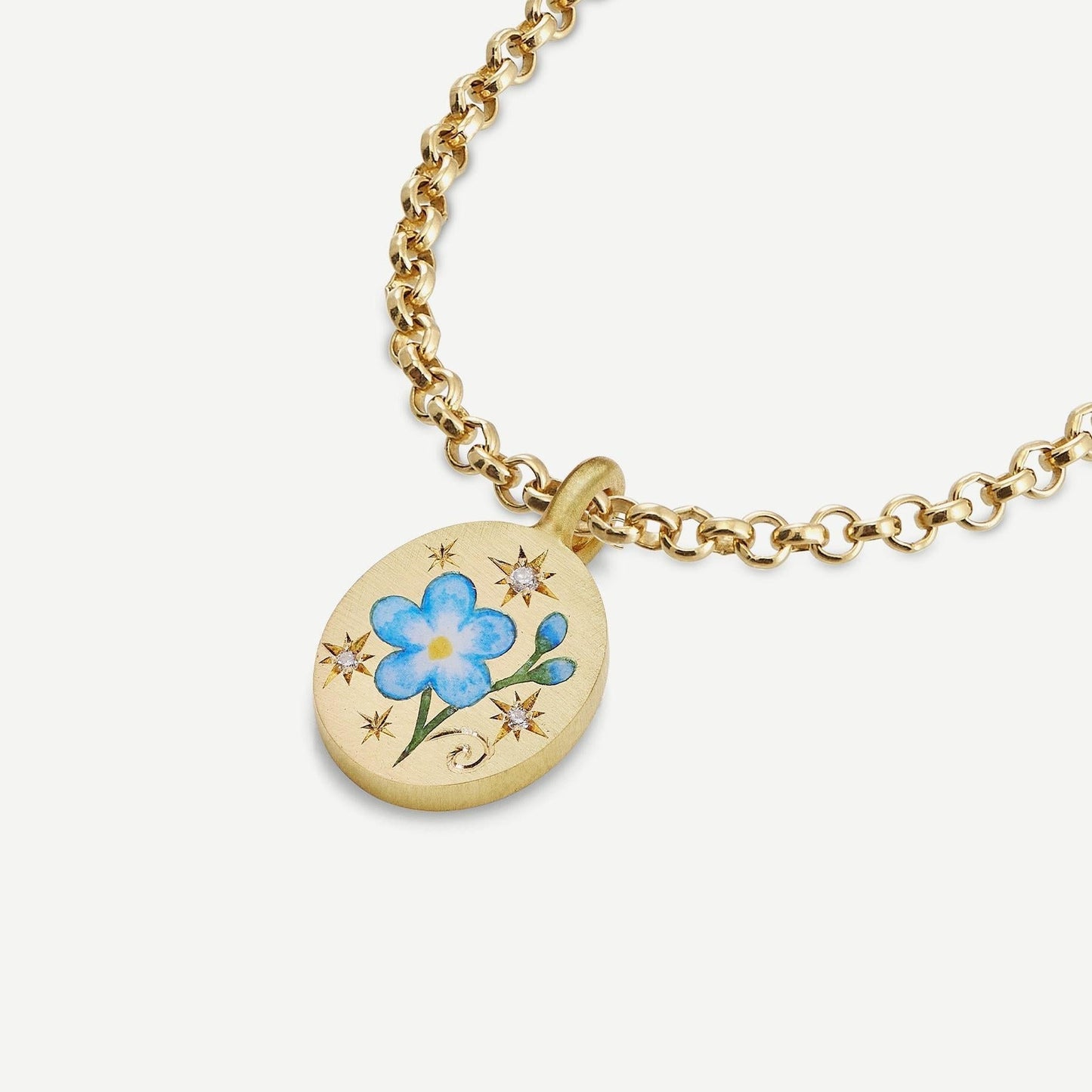 Hand Painted Butterfly Soulmate Necklace | Boho Chic Jewellery | same ANTHEM - Myosotis Sylvatica
