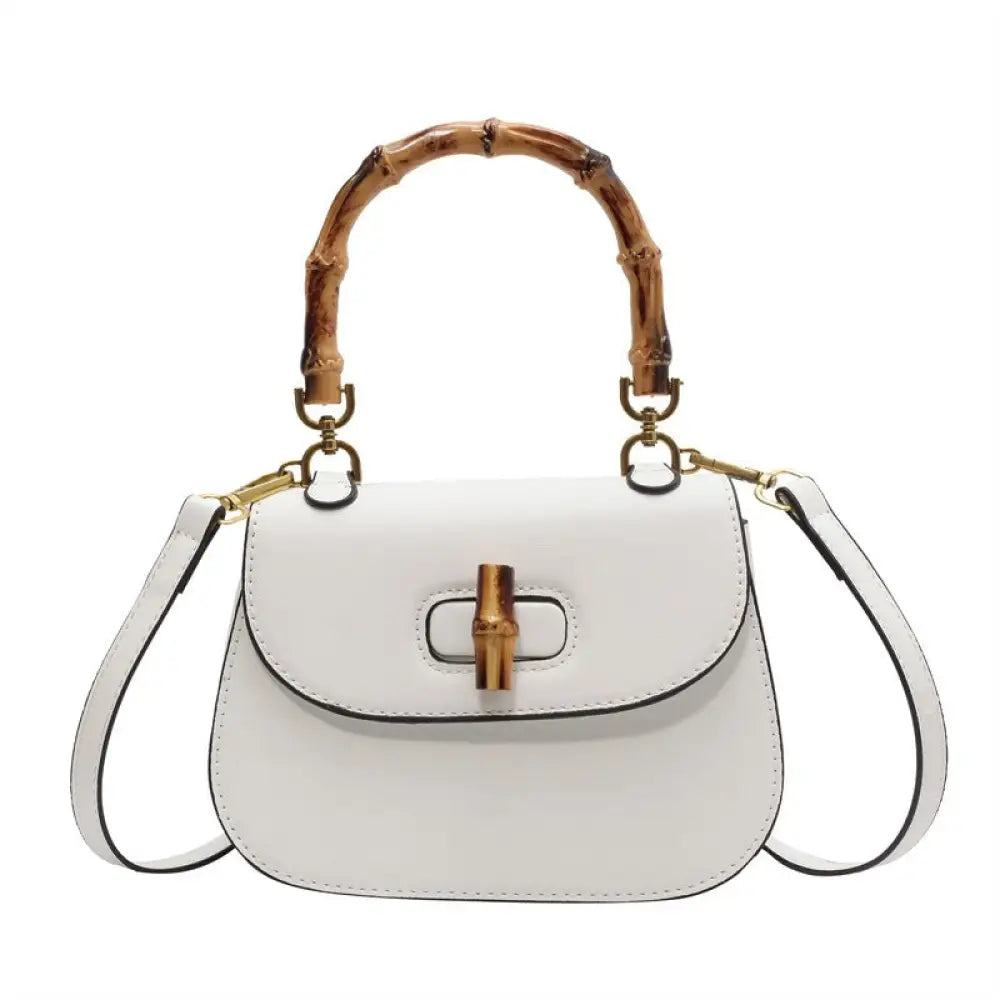 Handheld Bamboo Bag for Women | Soulmate Streetwear Accessory | same ANTHEM. - white