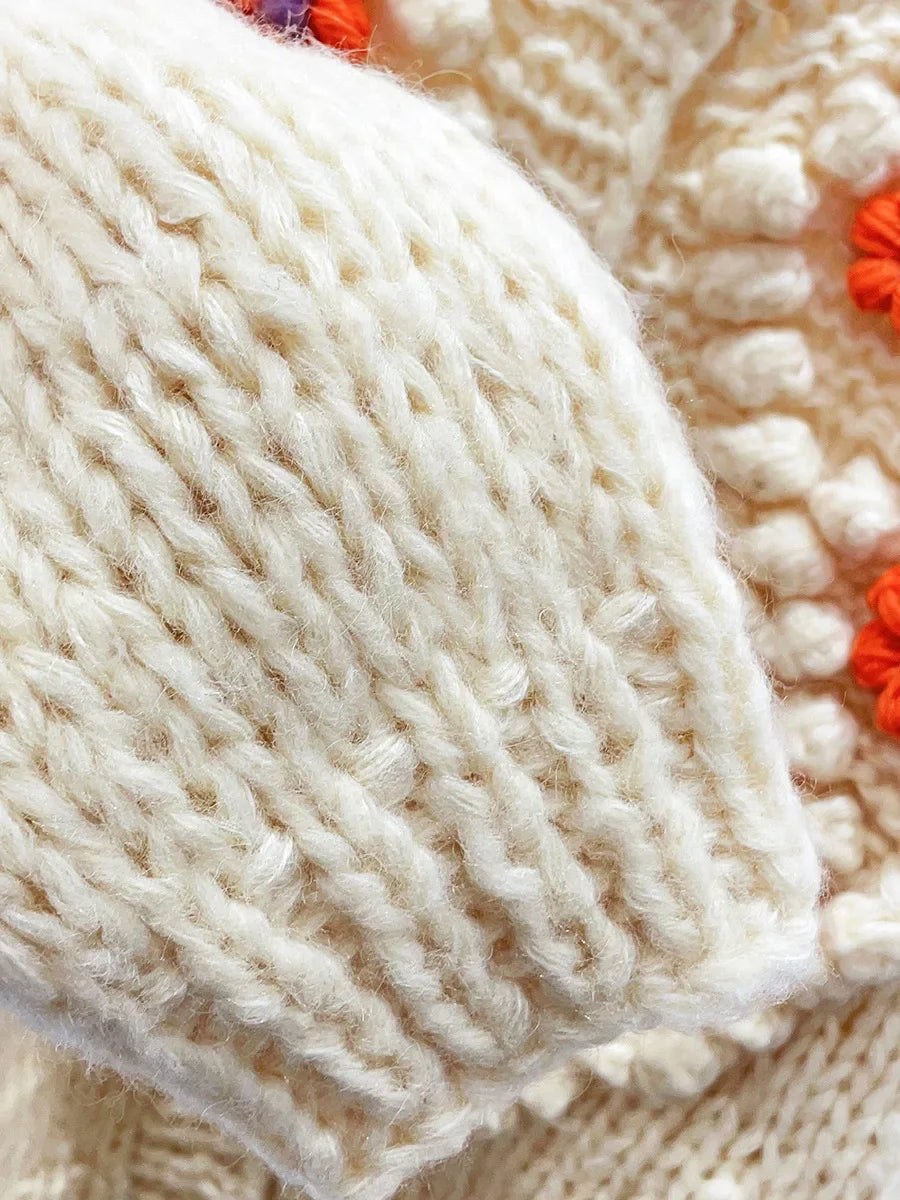 Handmade Flower Knit Cardigan – same ANTHEM | Dreamy Soulmate Streetwear