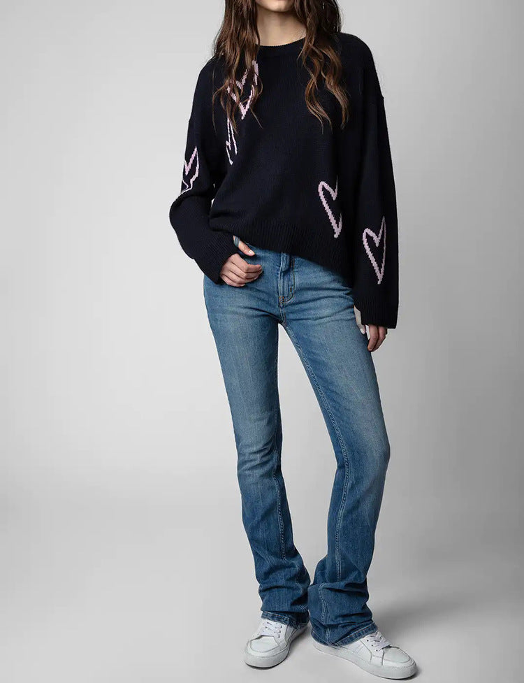 Handmade Heart Knitted Sweater | same ANTHEM.