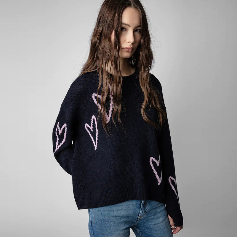 Handmade Heart Knitted Sweater | same ANTHEM.