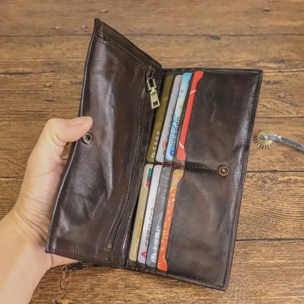 Handmade Pleated Long Wallet for Men – same ANTHEM. Soulmate Streetwear Accessory