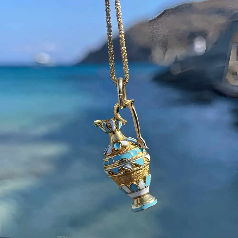 Handmade Titanium Steel Color Water Bottle Necklace | Chic Boho Statement | same ANTHEM - Gold