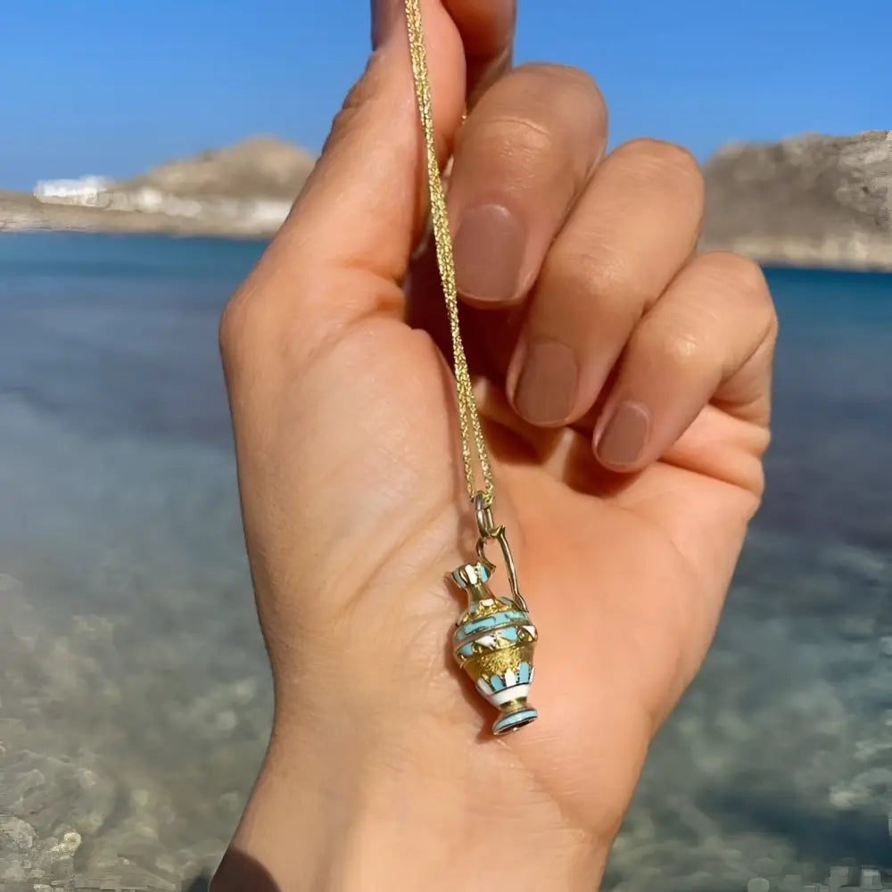 Handmade Titanium Steel Color Water Bottle Necklace | Chic Boho Statement | same ANTHEM - Gold