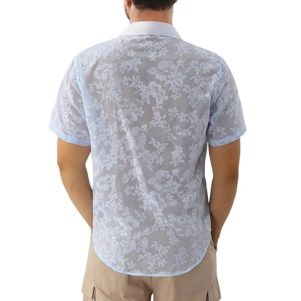 Hawaii Jacquard Cutout Beach Shirt – Cool Casual Summer Style | same ANTHEM - Shirt