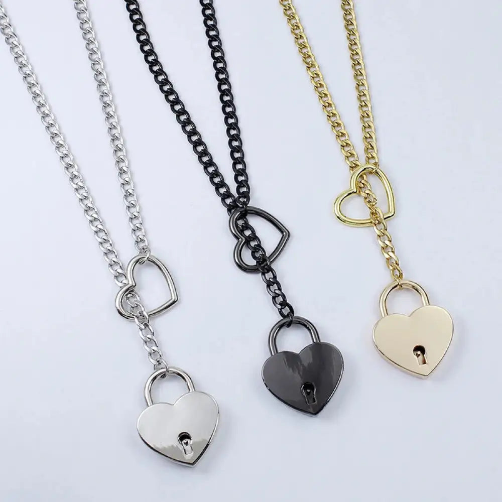 Heart Lock & Key Cuban Chain Necklace | Soulmate Jewellery for Lovers & Friends | same ANTHEM
