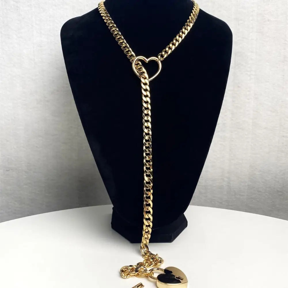 Heart Lock & Key Cuban Chain Necklace | Soulmate Jewellery for Lovers & Friends | same ANTHEM