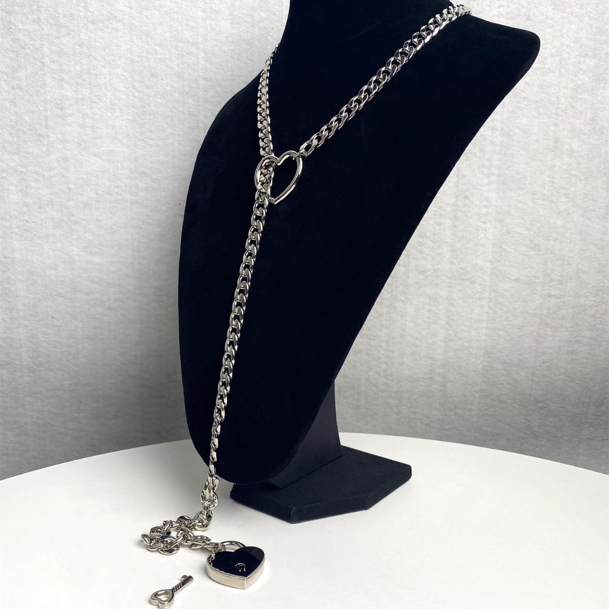 Heart Lock & Key Cuban Chain Necklace | Soulmate Jewellery for Lovers & Friends | same ANTHEM