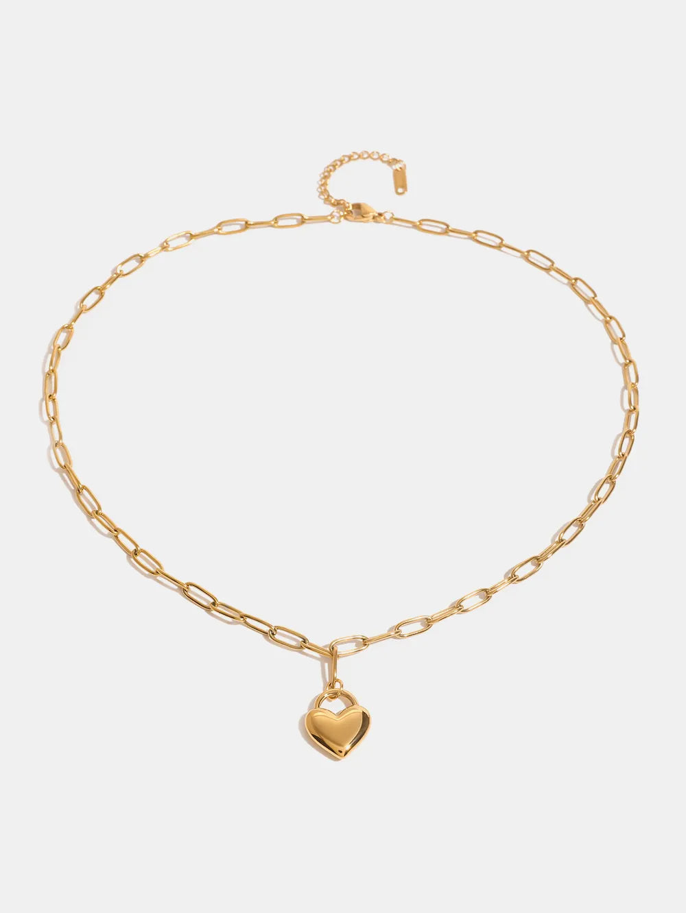 Heart Pendant Titanium Necklace – Minimal Luxury for Soulmates | same ANTHEM. - Gold / One Size