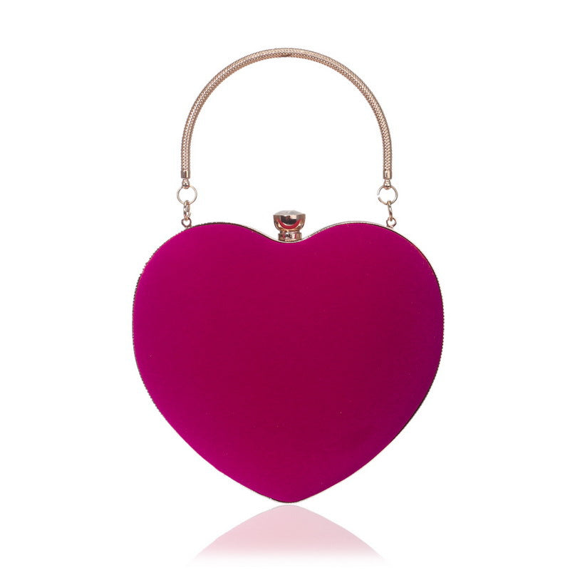 Heart-Shaped Cosmetic & Evening Bag – Chic Streetwear Clutch | same ANTHEM - Rose Red