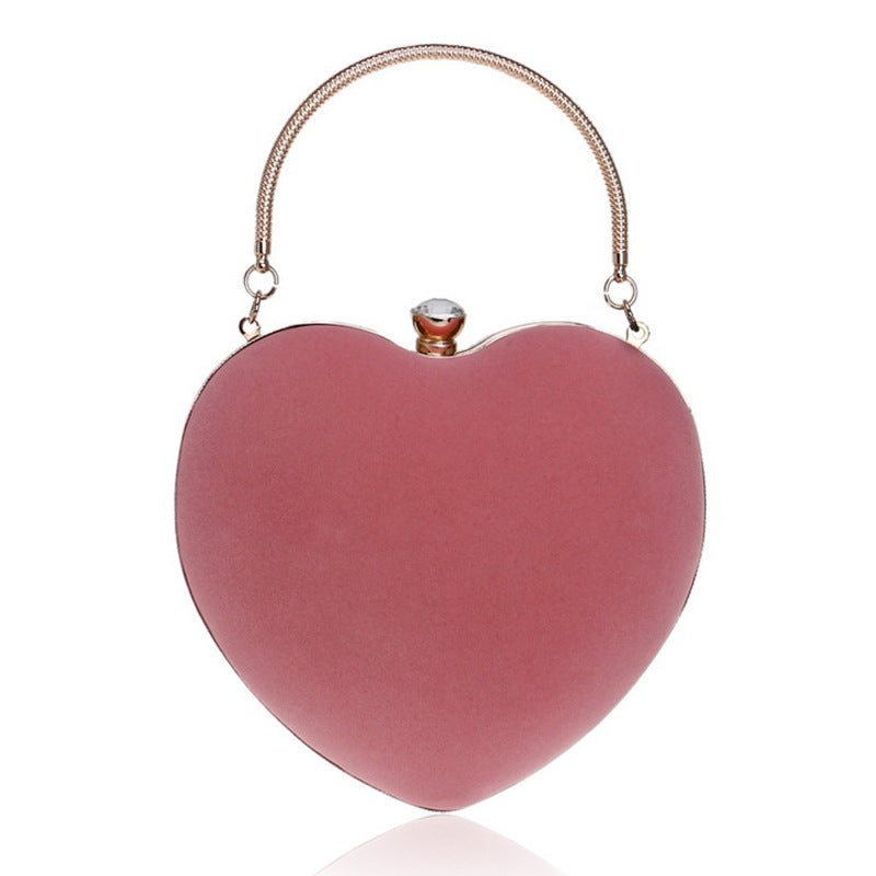 Heart-Shaped Cosmetic & Evening Bag – Chic Streetwear Clutch | same ANTHEM - Light Pink