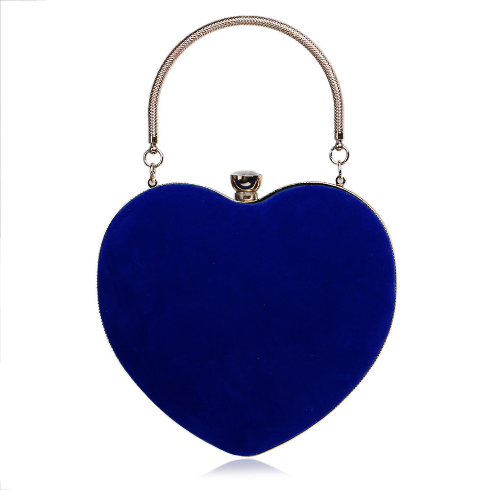 Heart-Shaped Cosmetic & Evening Bag – Chic Streetwear Clutch | same ANTHEM - Blue