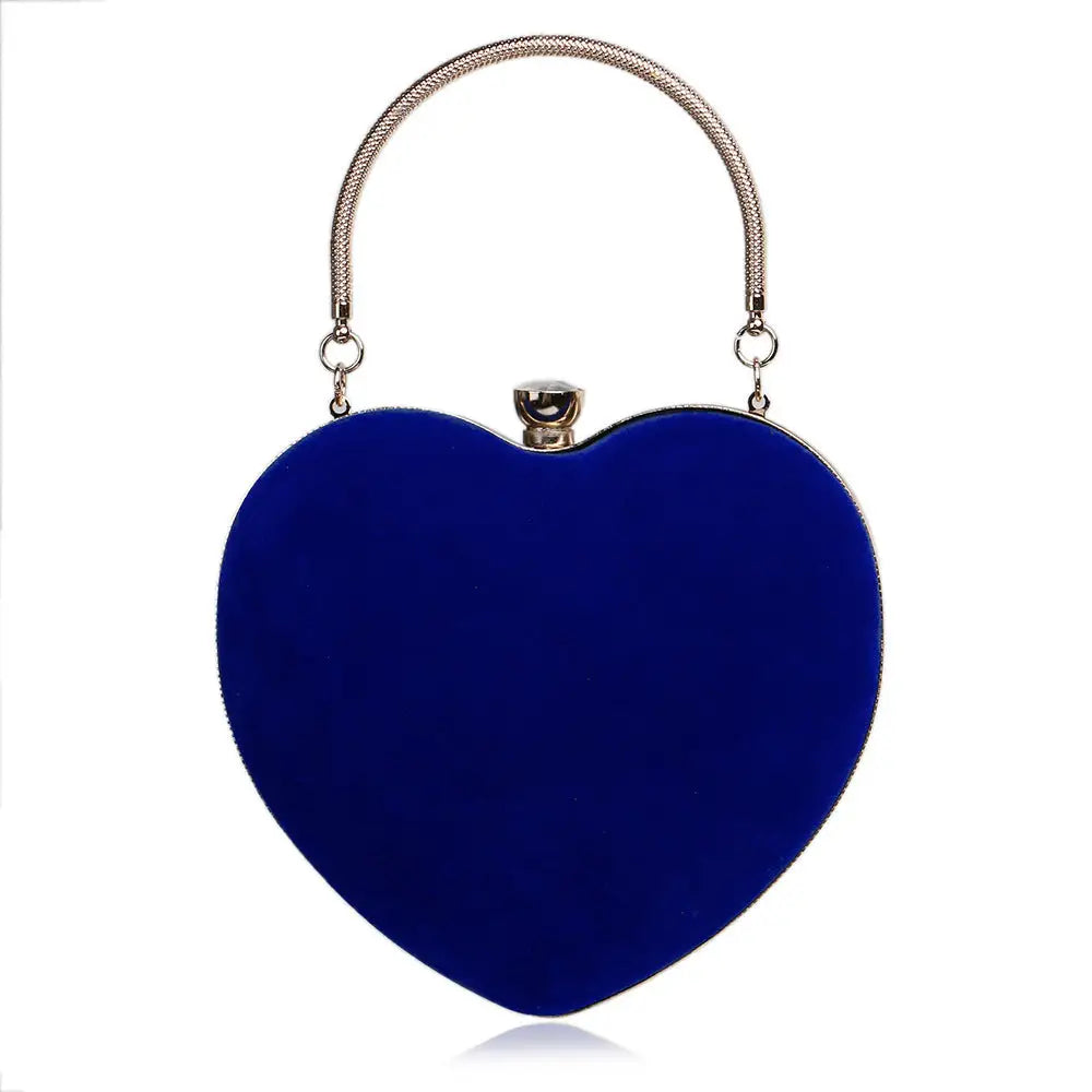 Heart-Shaped Cosmetic & Evening Bag – Chic Streetwear Clutch | same ANTHEM - Blue