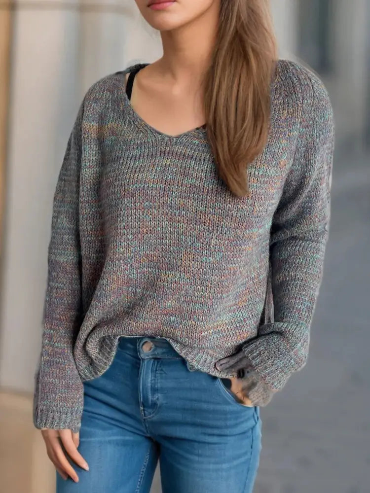 Heathered V-Neck Sweater – same ANTHEM | Dreamy French Chic for Soulmates