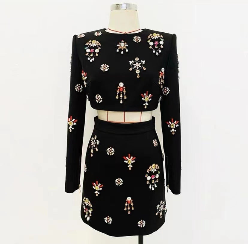 Women’s Fashion Exquisite Heavy Industry Suit - Black / L - Bag