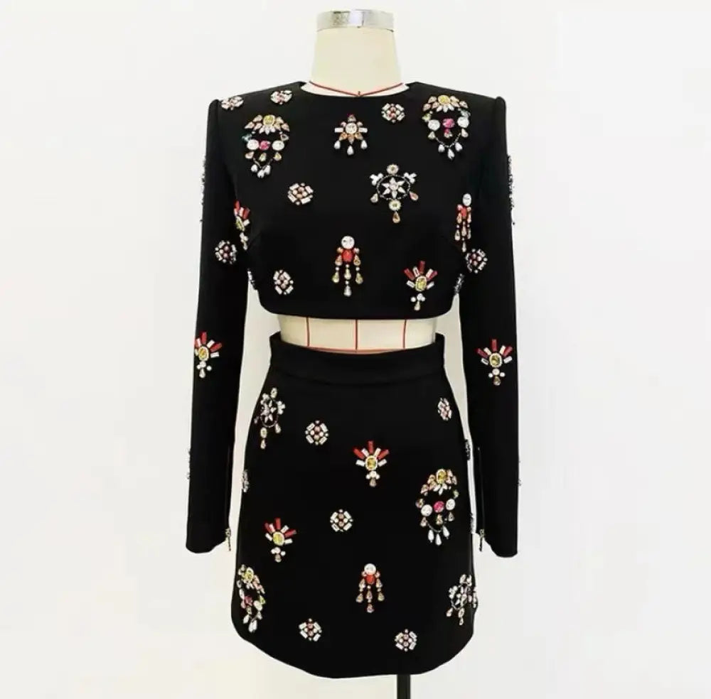 Women’s Fashion Exquisite Heavy Industry Suit - Black / L - Bag