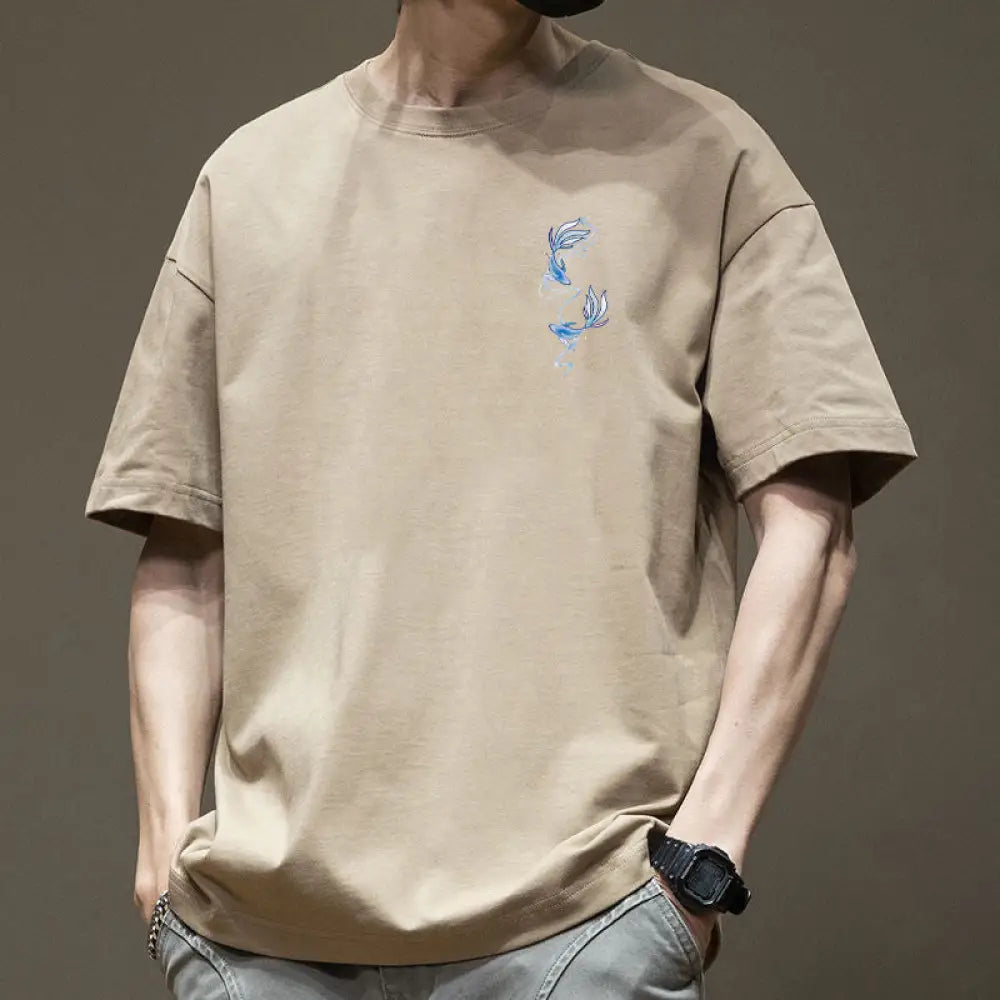 Heavy Short-Sleeved T-Shirt – Cool Casual Streetwear for Every Day | same ANTHEM - Khaki / 2XL