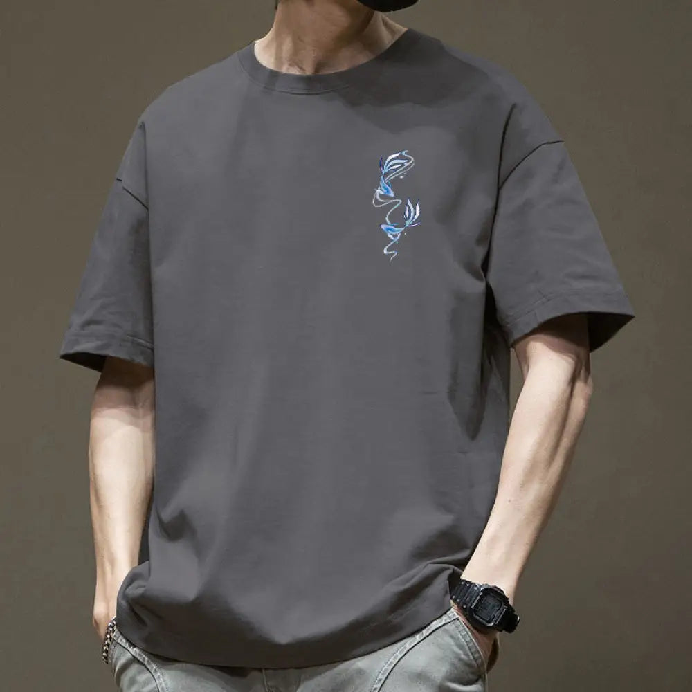 Heavy Short-Sleeved T-Shirt – Cool Casual Streetwear for Every Day | same ANTHEM - Dark Gray / 2XL