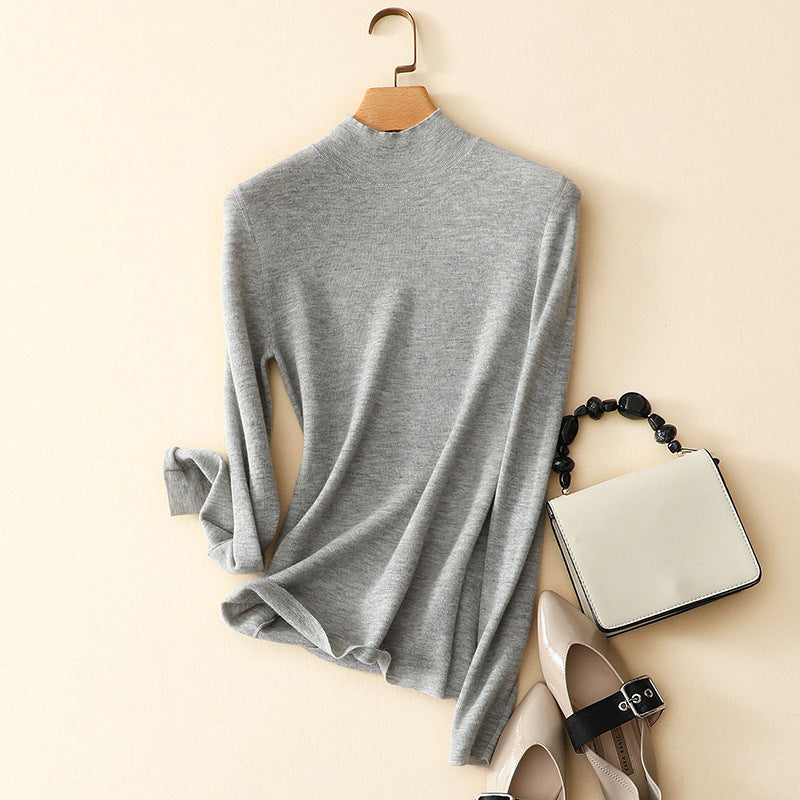 Women’s classic half high collar commuting fit - Grey / L - Bag