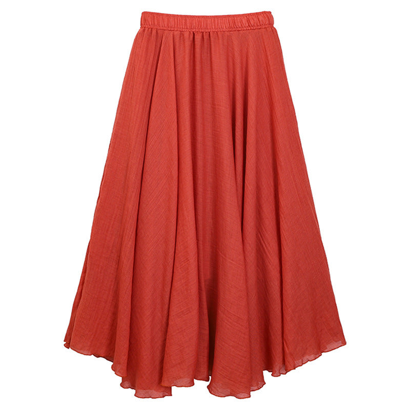High Waist Slimming Loose Skirt – Made for Lovers & Friends | Wear Your Style Sing the Same Anthem - Orange / Free Size