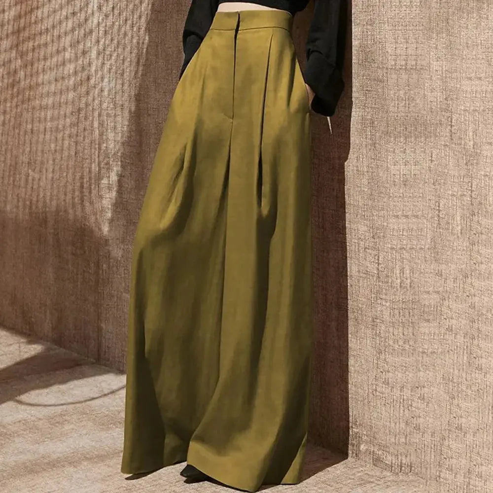 High Waist Wide-Leg Minimalist Pants – Soulmate Streetwear | same ANTHEM.