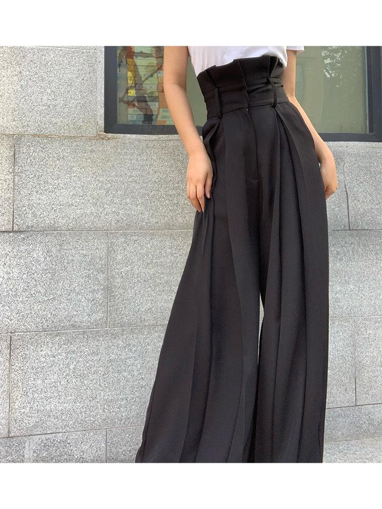 High Waist Wide Leg Pants | same ANTHEM. - black / XS / 100