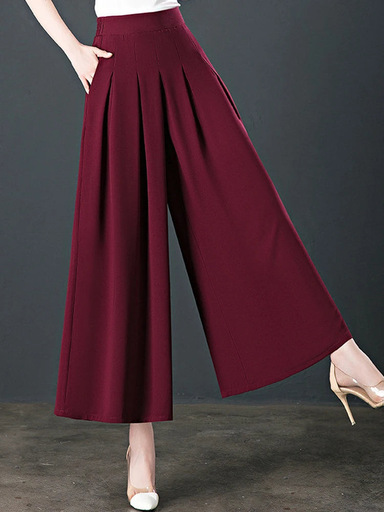 High-Waisted Chiffon Wide-Leg Pants – Soulmate Streetwear | same ANTHEM