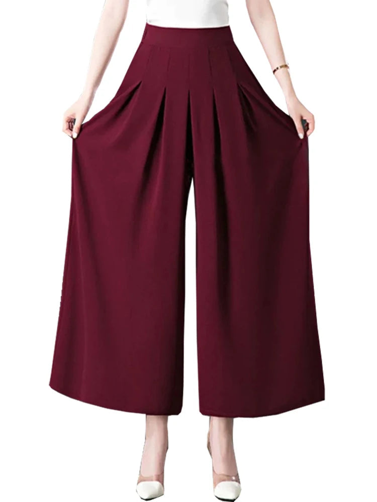 High-Waisted Chiffon Wide-Leg Pants – Soulmate Streetwear | same ANTHEM