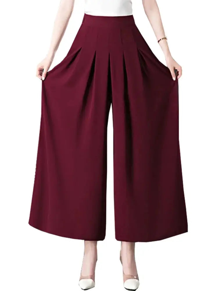 High-Waisted Chiffon Wide-Leg Pants – Soulmate Streetwear | same ANTHEM