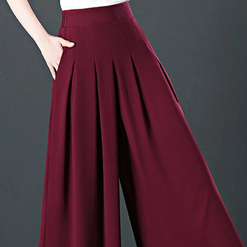 High-Waisted Chiffon Wide-Leg Pants – Soulmate Streetwear | same ANTHEM
