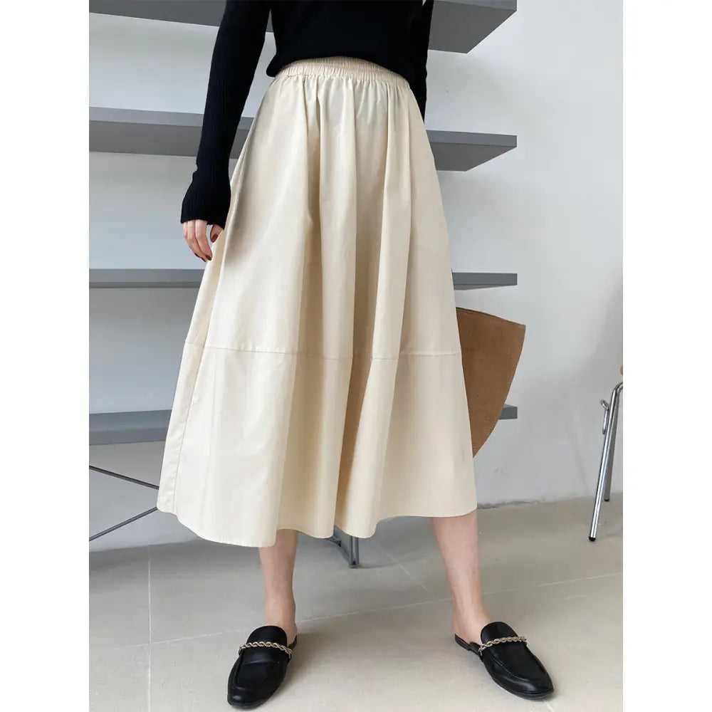 High Waisted Fluffy A-Line Skirt | Mid Length Swing Umbrella Skirt | same ANTHEM