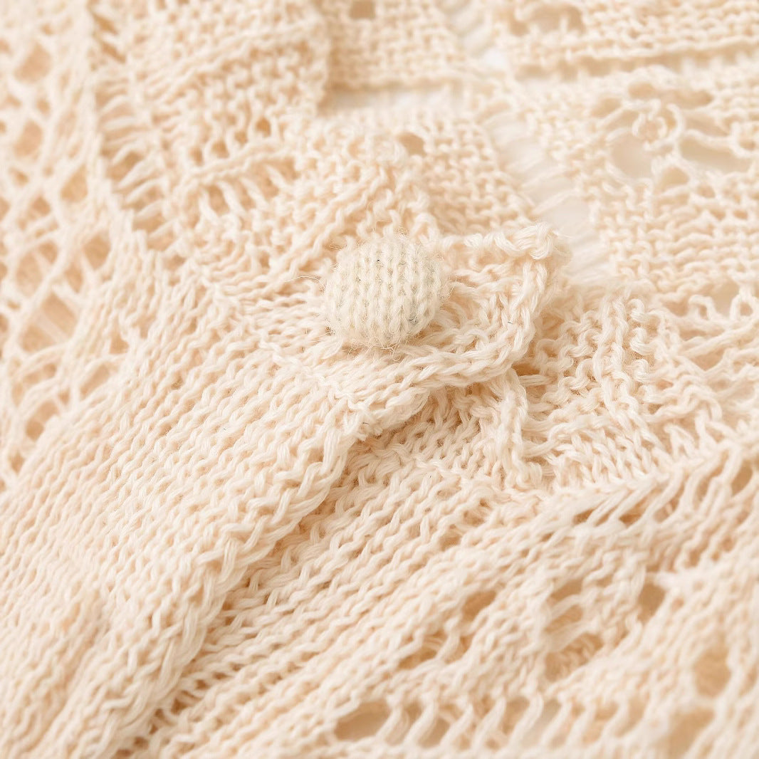 Hollow Knit Button T-Shirt – Boho Soulmate Top | same ANTHEM
