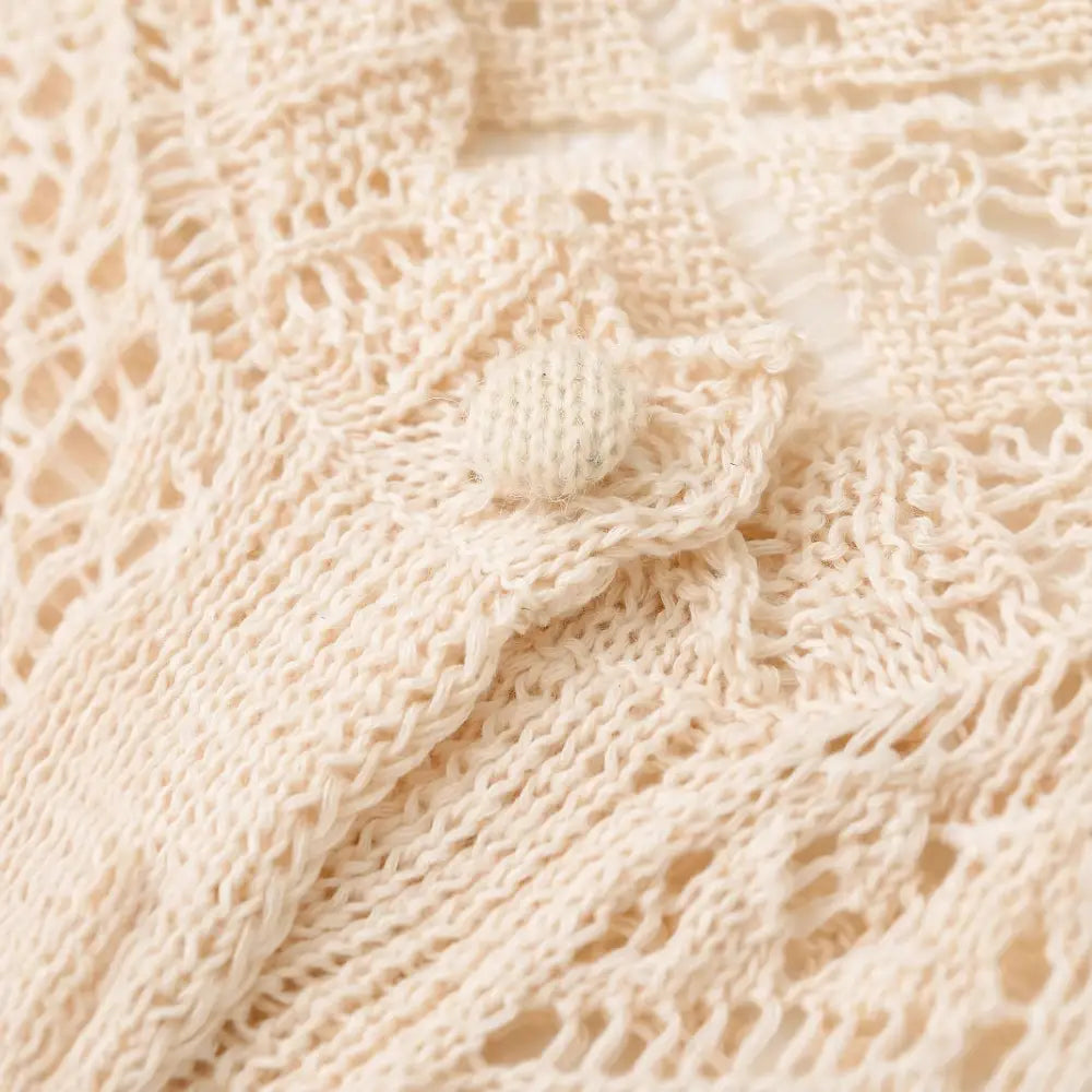 Hollow Knit Button T-Shirt – Boho Soulmate Top | same ANTHEM