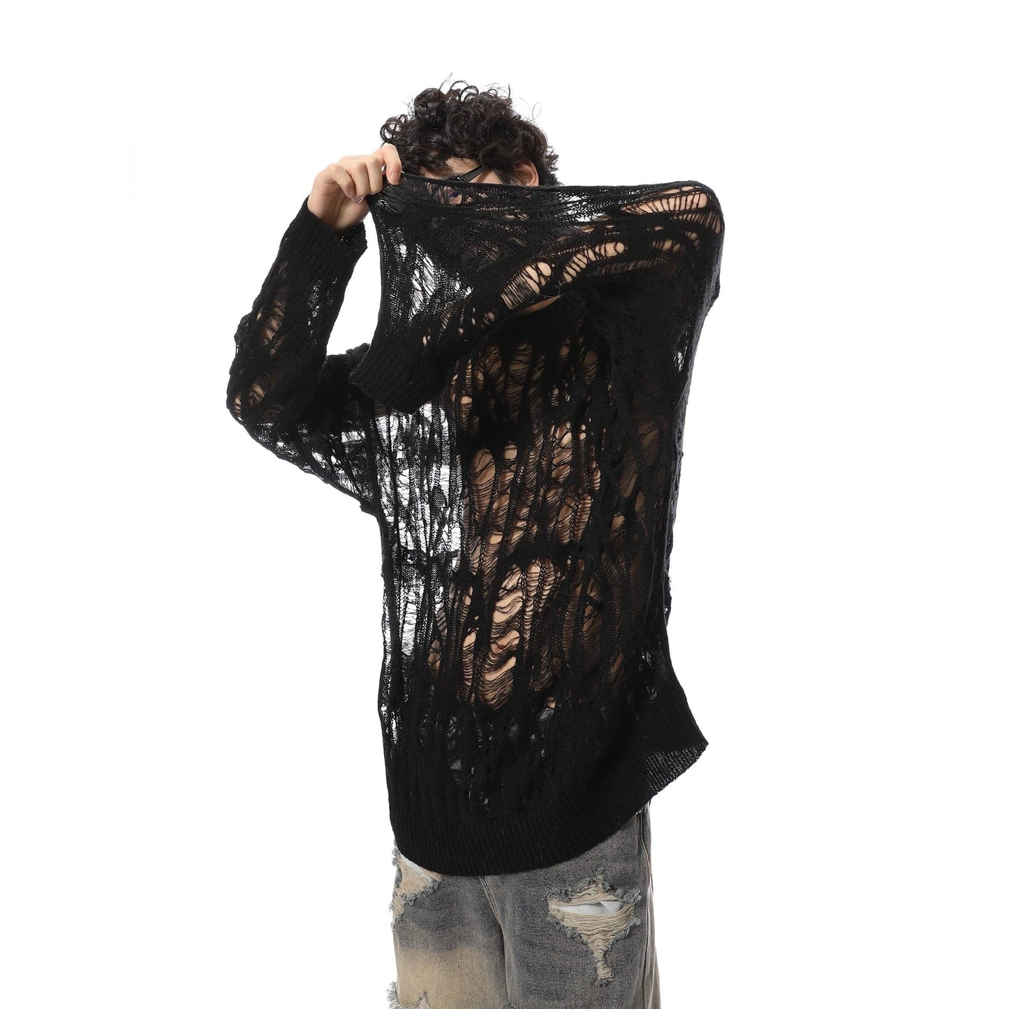 Hollow Out Pullover Sweater for Women | same ANTHEM. Soulmate Streetwear - Black / M