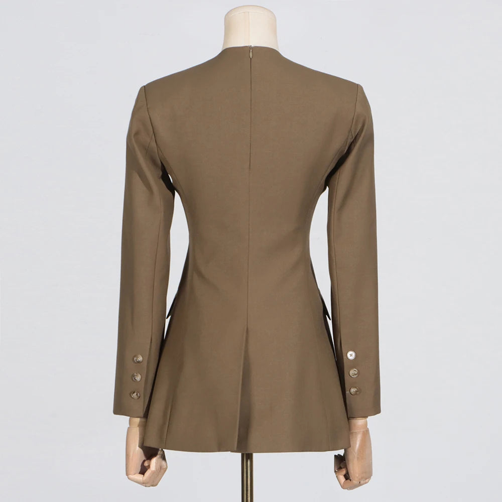 Hollow Out Slimming Blazer for Women | Designer Patchwork Tunic | same ANTHEM.
