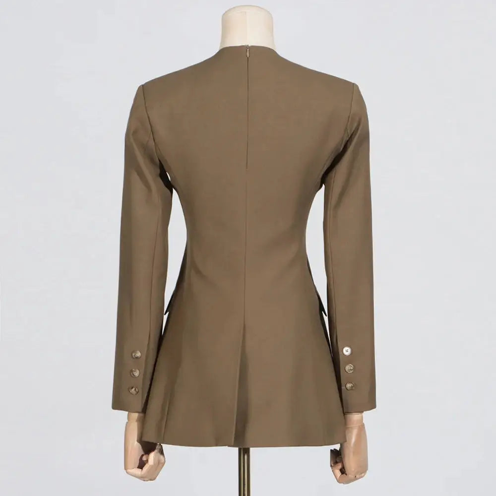 Hollow Out Slimming Blazer for Women | Designer Patchwork Tunic | same ANTHEM.